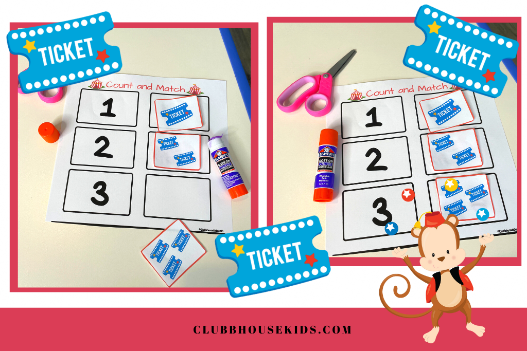 Fun circus math activities for the toddler classroom.