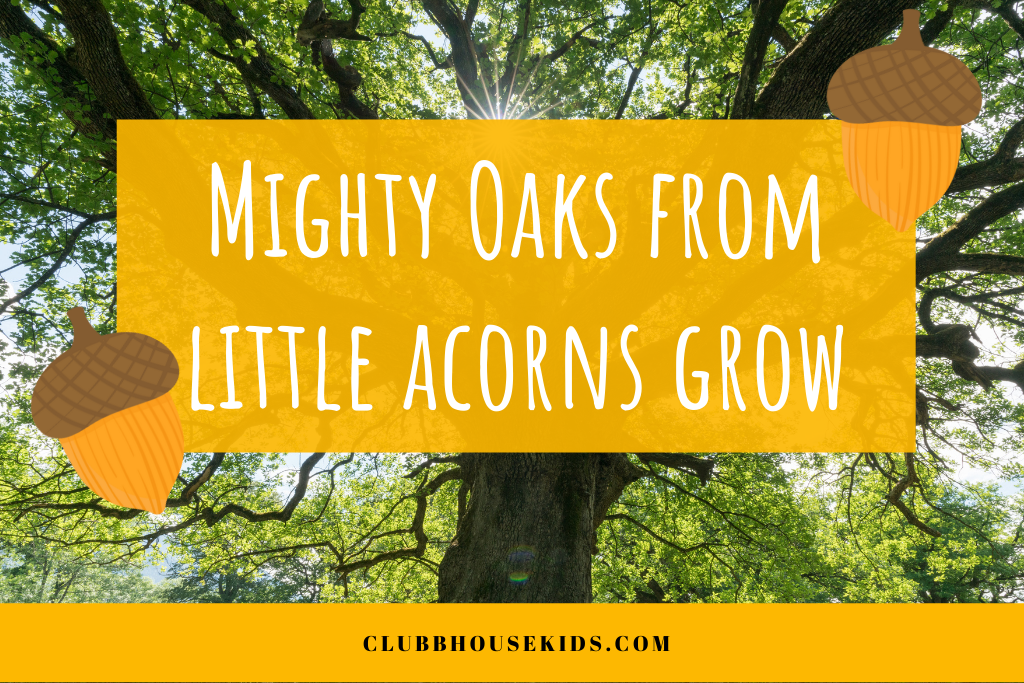 mighty oaks from little acorns grow