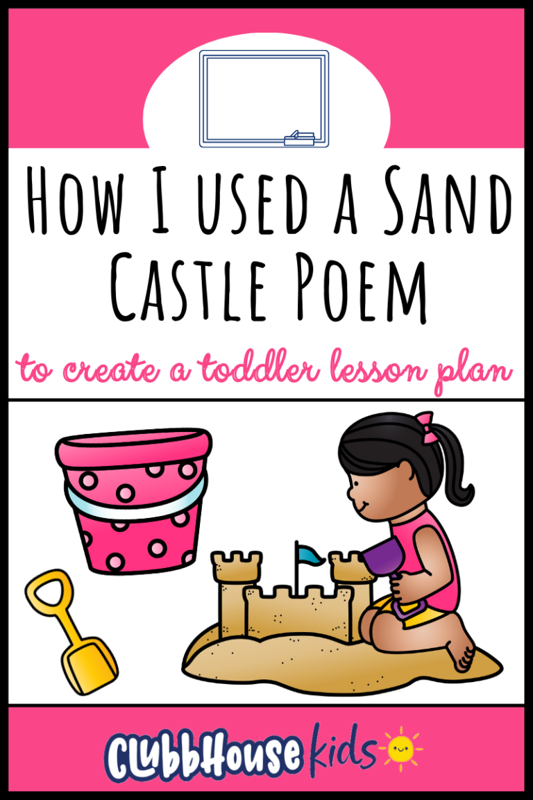 How I used a sand castle poem to create an amazing toddler lesson plan