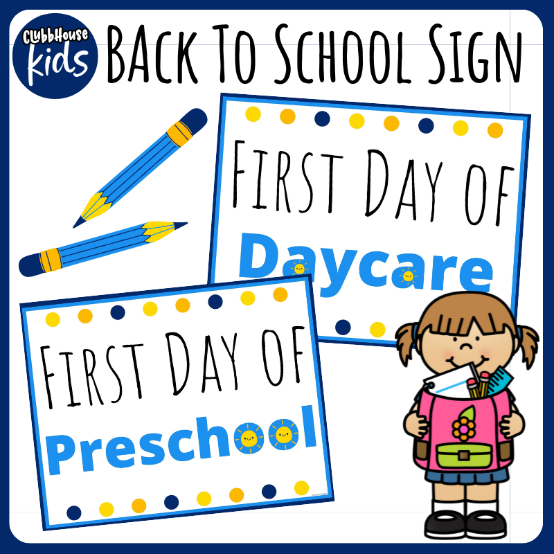 First day of school in for early childhood education.