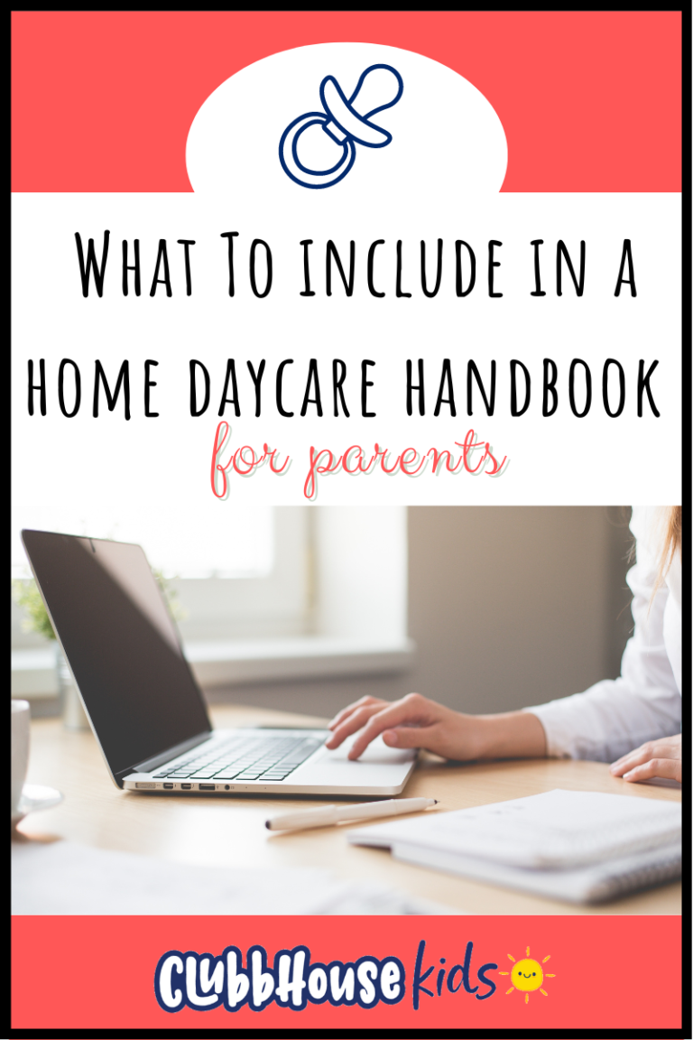 What to include in a home daycare handbook for parents