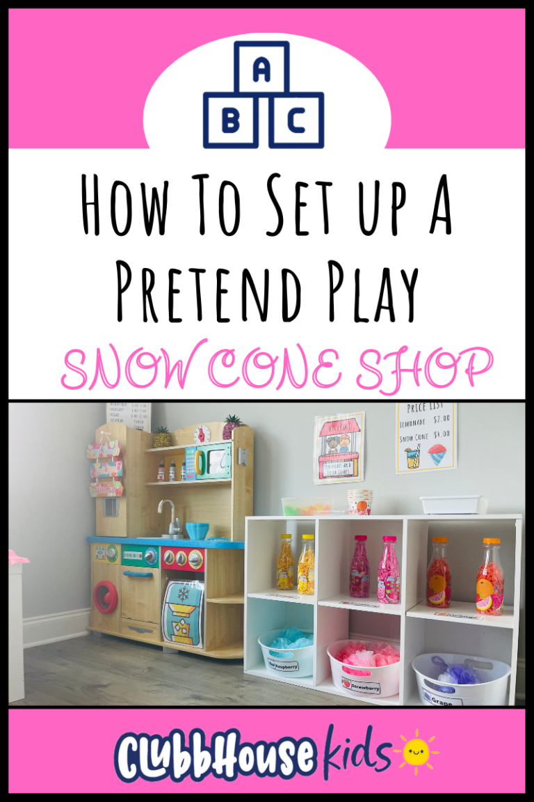 How To Set Up A Pretend Play Snow Cone Shop For Toddlers