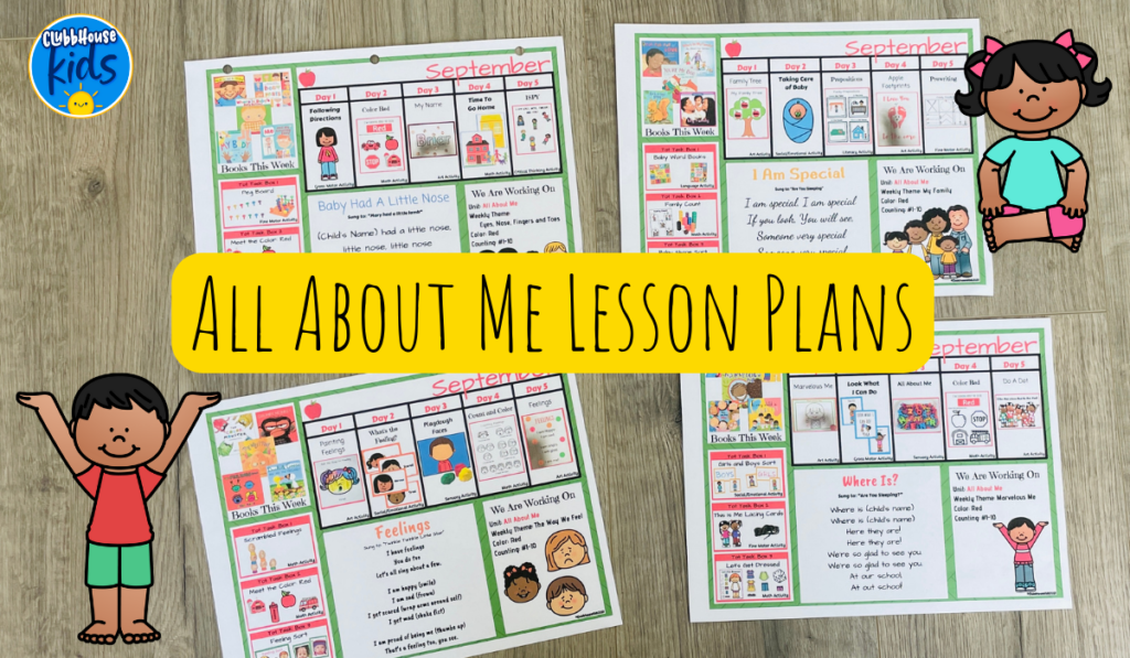 all about me lesson plans