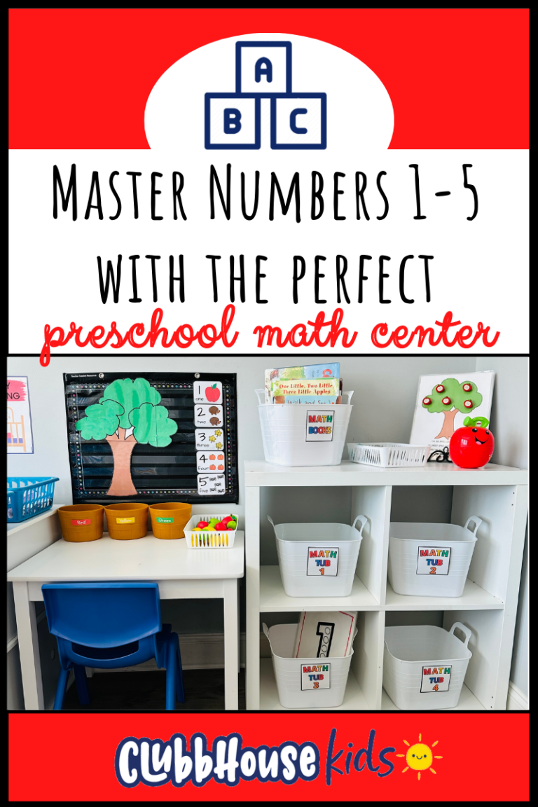 Master Numbers 1-5 with the Perfect Preschool Math Center