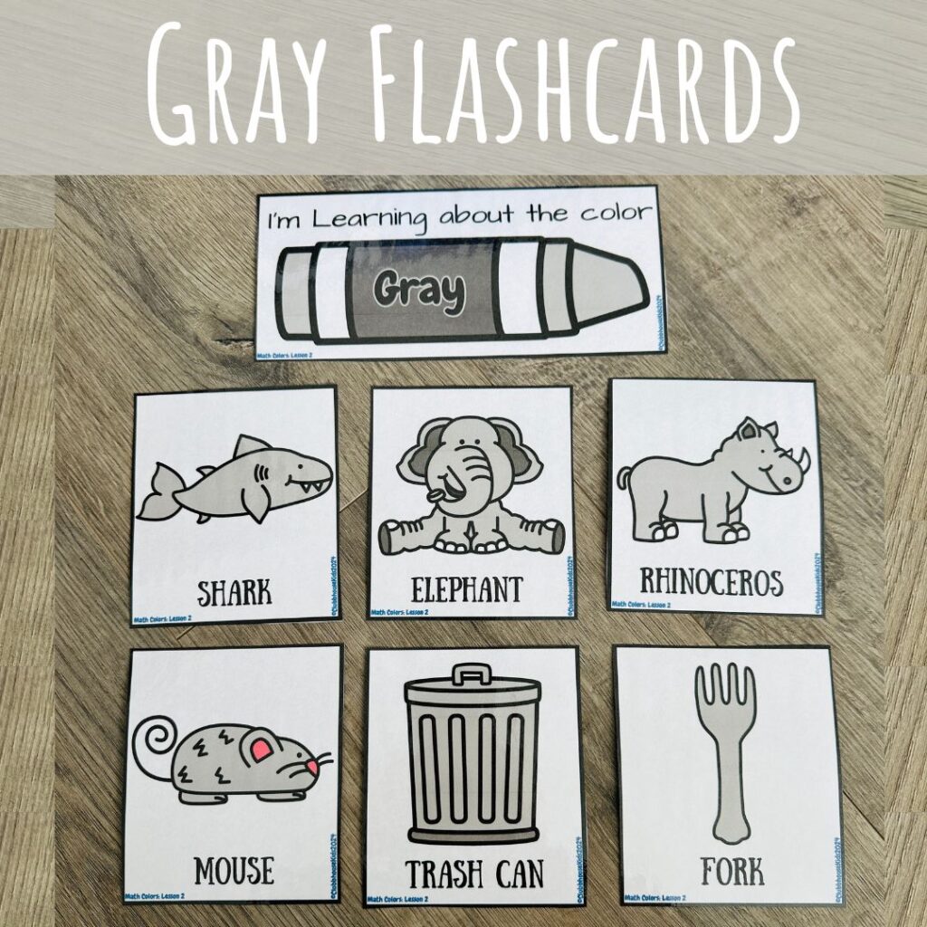 color gray flashcards