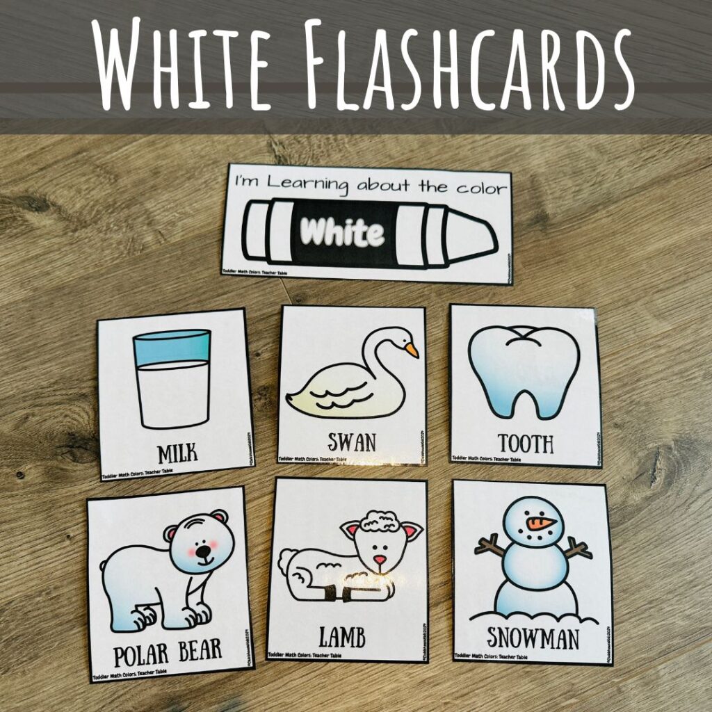 color white flashcards