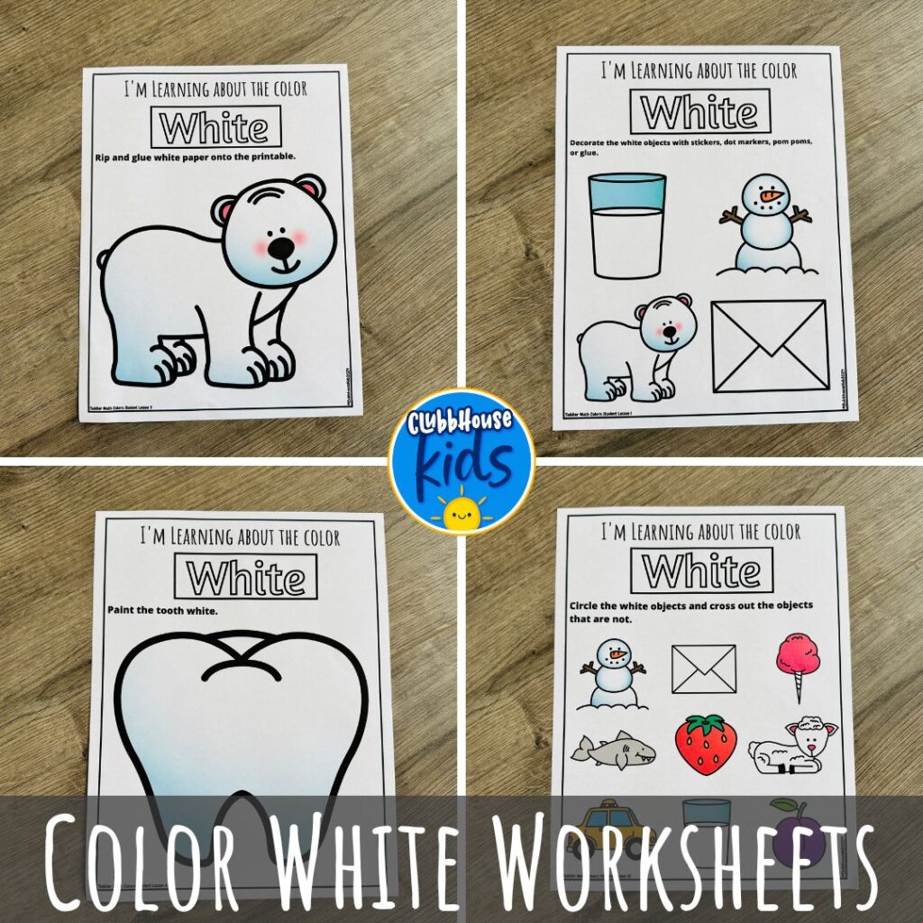 color white worksheets