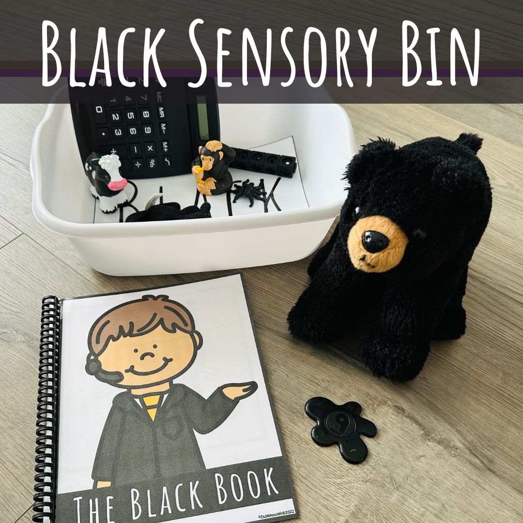 Teaching the color black to preschoolers