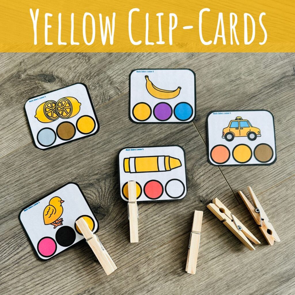 yellow clip cards