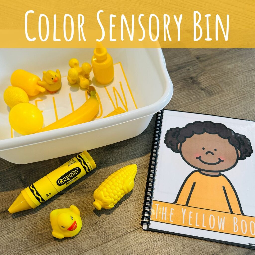 yellow sensory bin