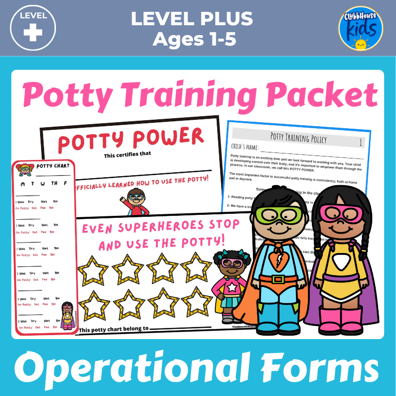 Potty training daycare packet for a daycare provider