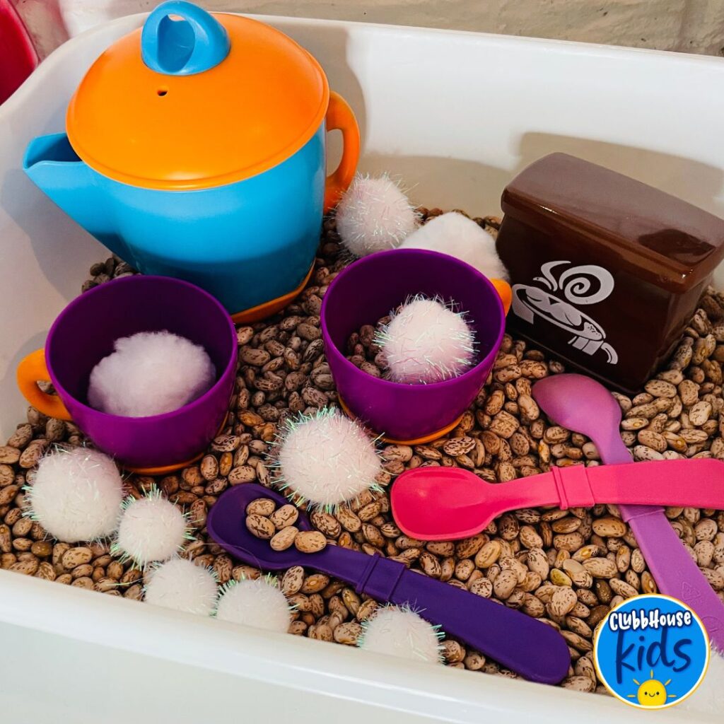 hot cocoa sensory tray